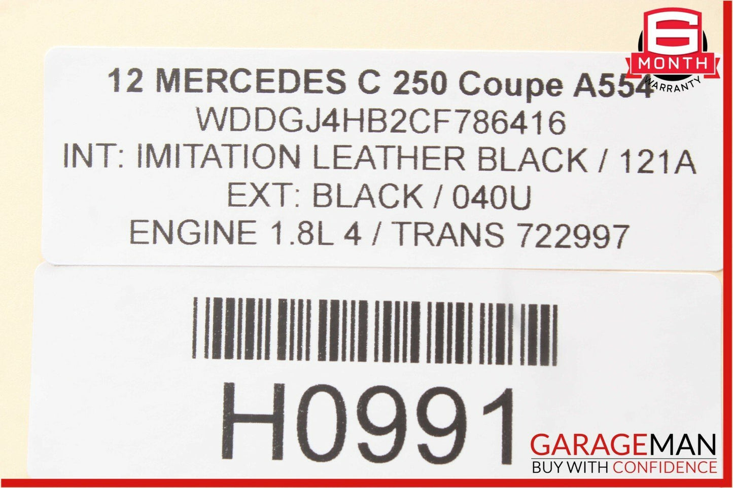 08-14 Mercedes W204 C250 C350 Rear Left & Right Shock Absorber Coil Spring Set