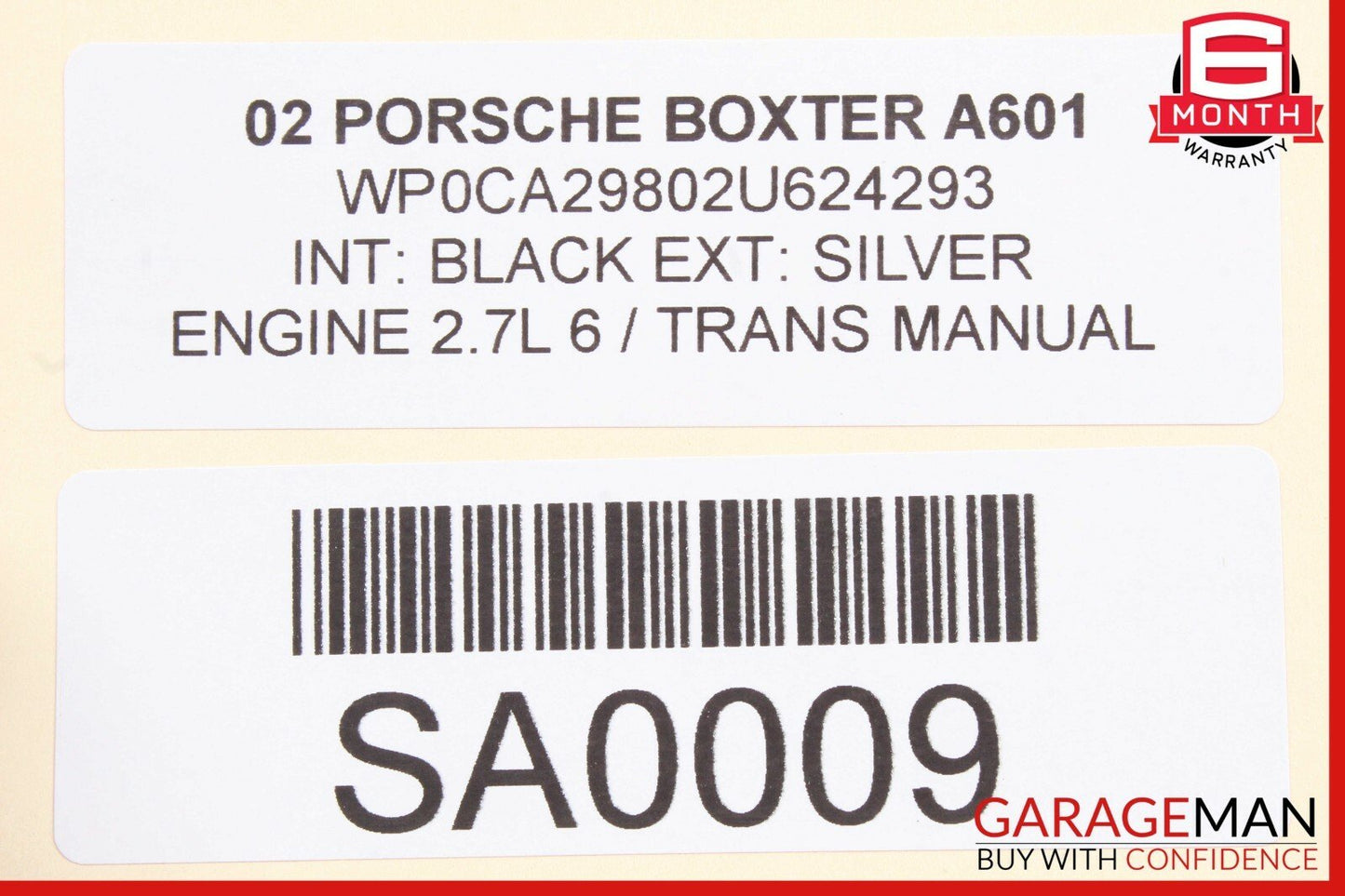 97-04 Porsche 986 Boxster Rear Bumper Reinforcement Bracket Bar