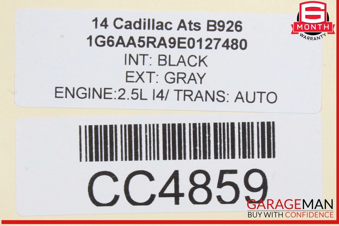 13-16 Cadillac ATS Rear Right Passenger Side Door Trim Panel Black OEM