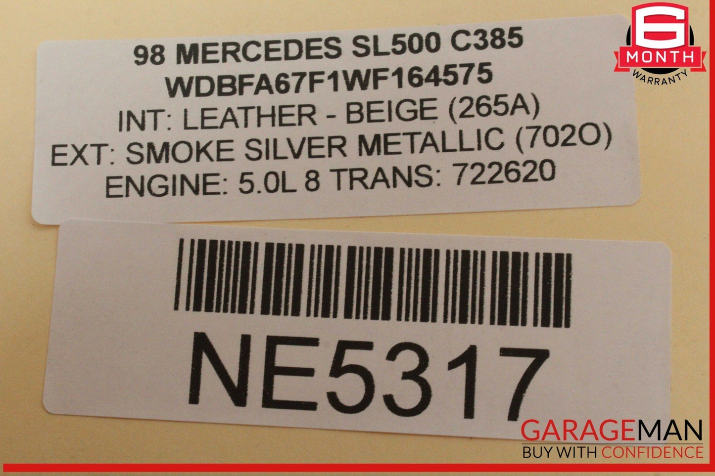 96-02 Mercedes R129 SL500 SL600 General Basic Control Module Unit 0205455432 OEM