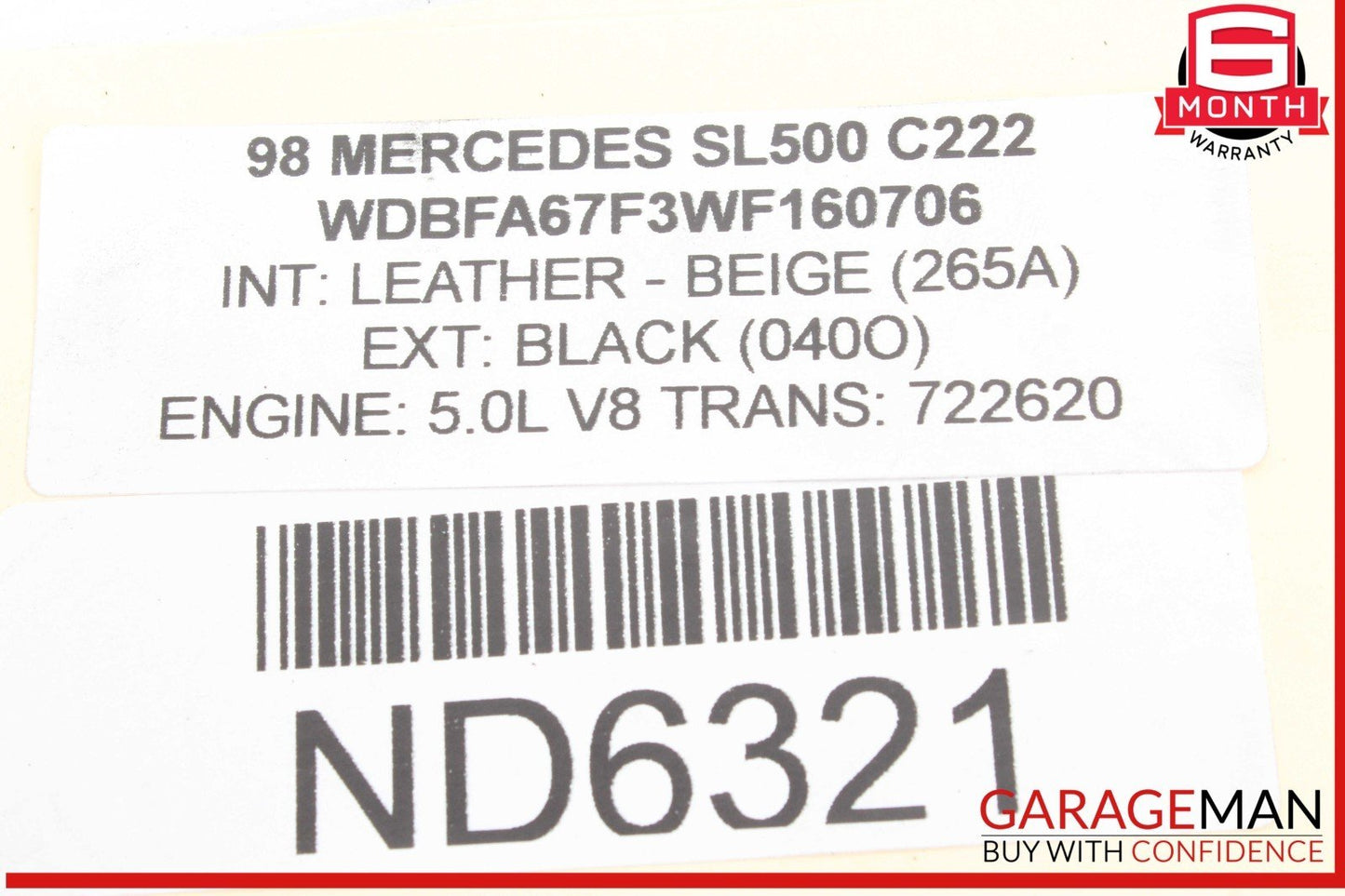 96-98 Mercedes R129 SL500 SL320 E300 ABS Anti Lock Brake Pump 0024319712 OEM