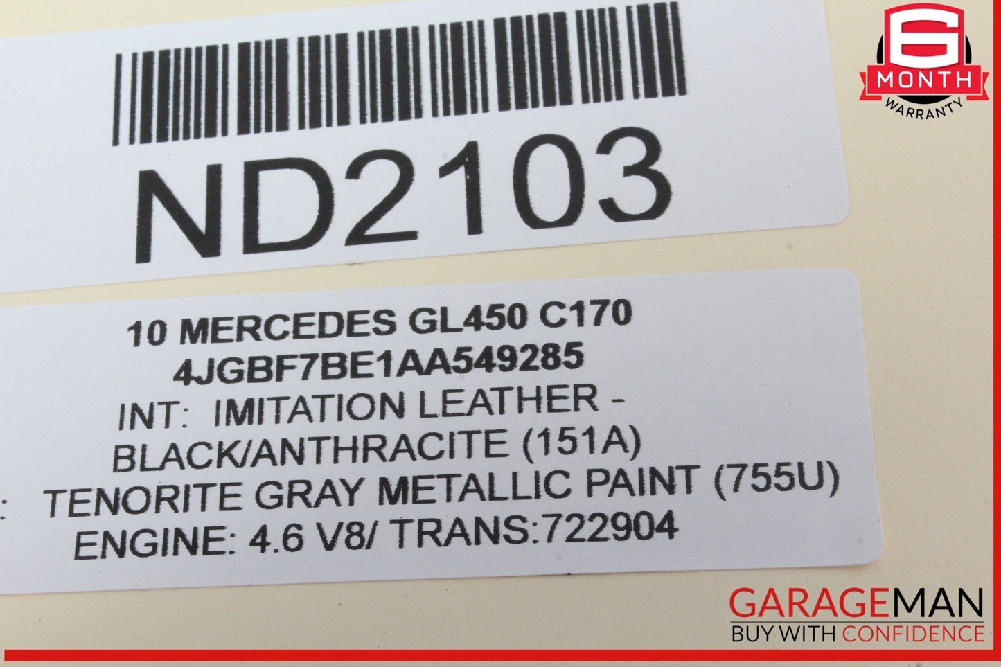 06-13 Mercedes X164 GL450 Gas Throttle Pedal Accelerator 1643000504 OEM