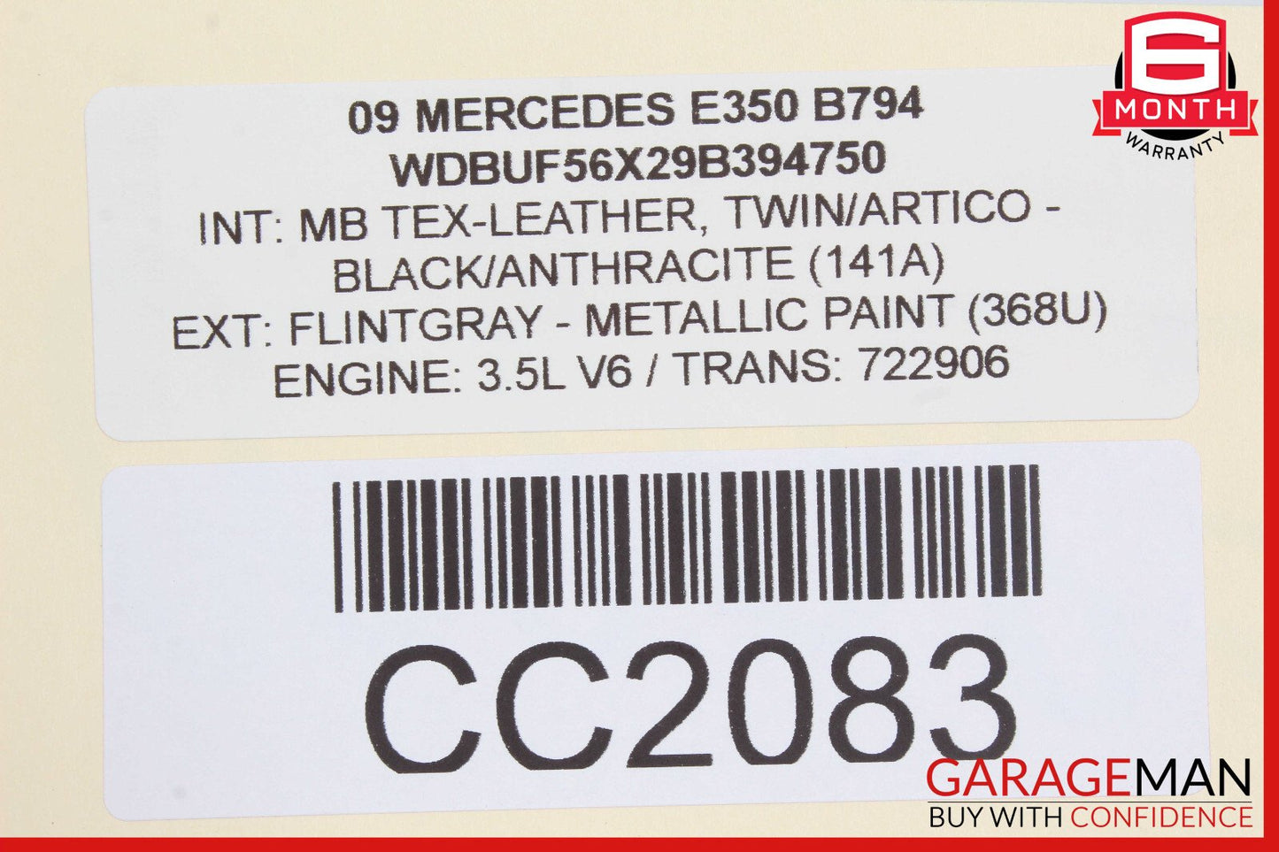 07-09 Mercedes W211 E350 E550 Top Upper Seat Cushion Front Right OEM