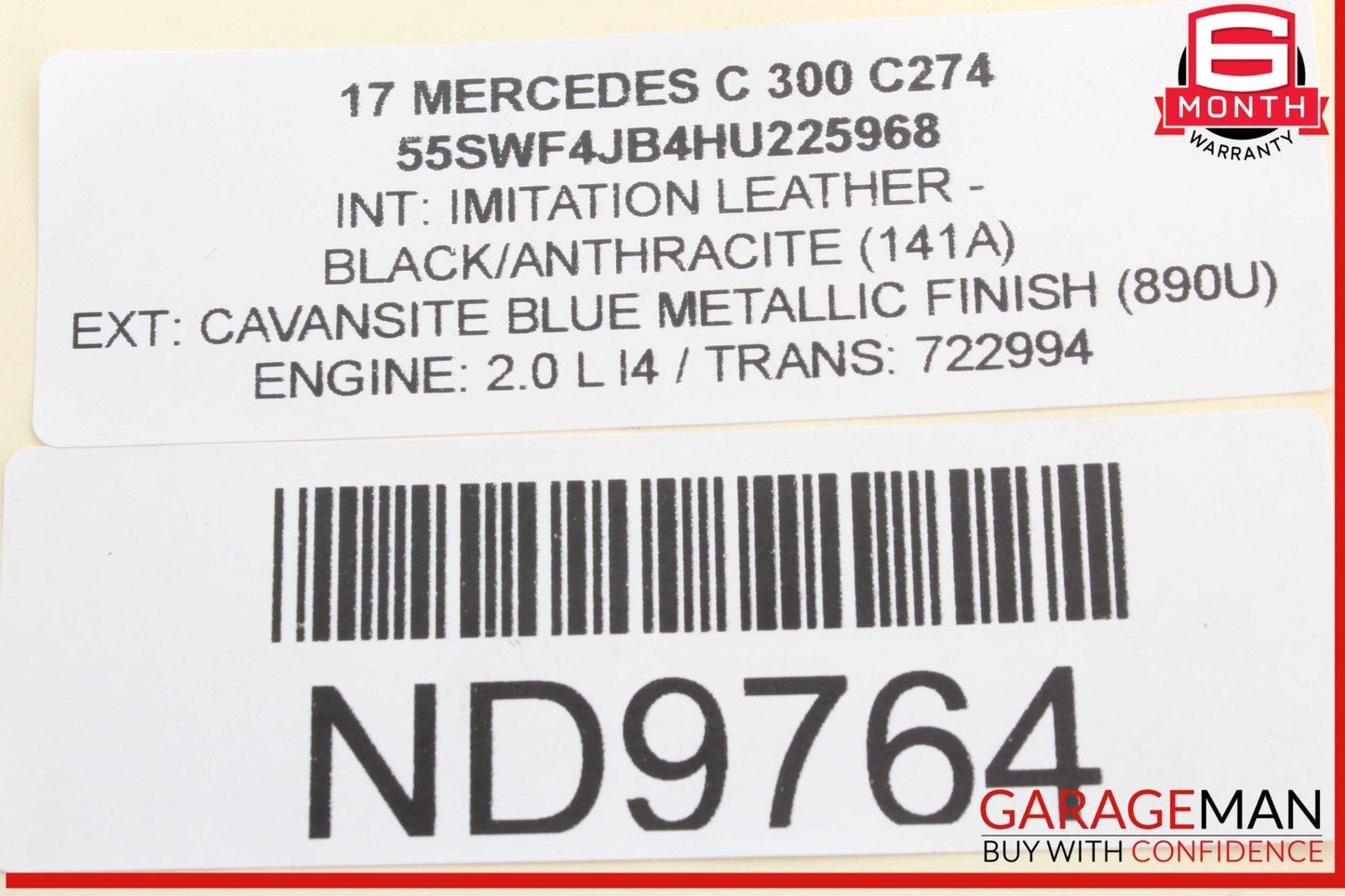 15-20 Mercedes W205 C300 C400 C350e Rear Right Door Lock Latch Actuator OEM