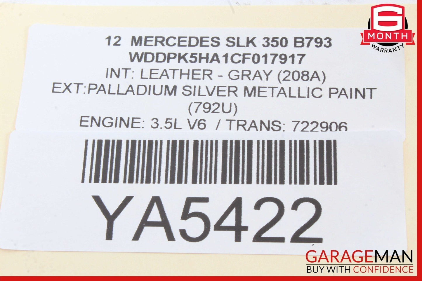 12-20 Mercedes R172 SLK350 SLC300 Front Right Seat Belt Seatbelt Retractor Black