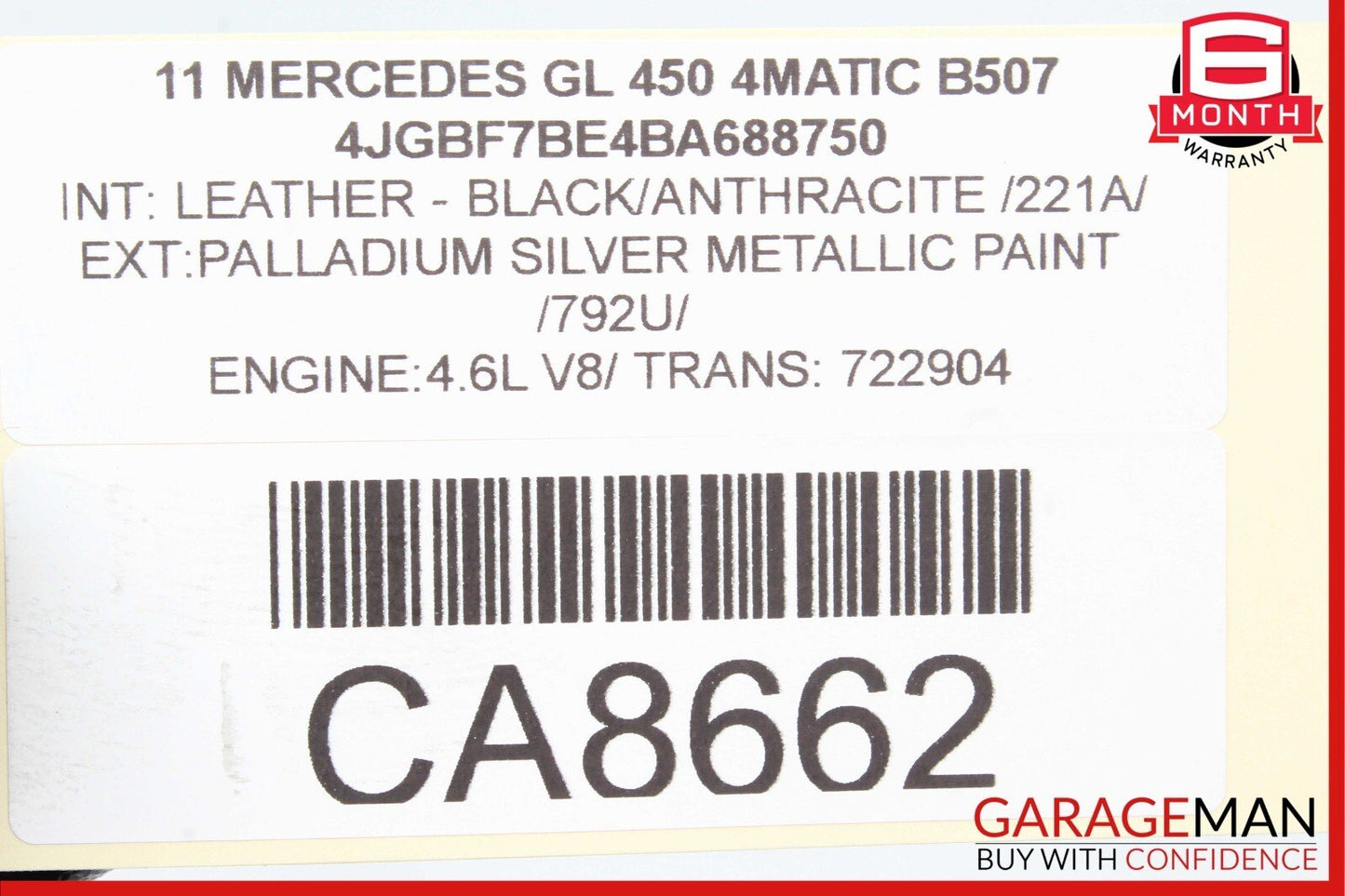 07-16 Mercedes X164 GL350 GL450 GL550 Rear 3rd Third Row Seat Motor OEM