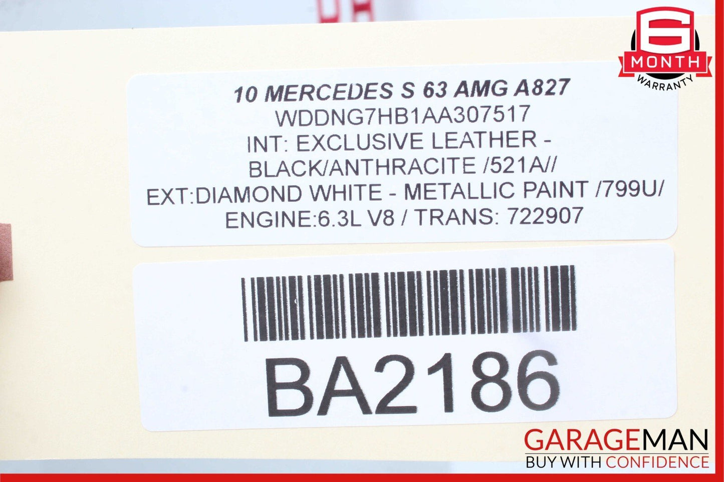 07-13 Mercedes W221 S350 S63 AMG Front Left Side A Pillar Trim Panel Suede