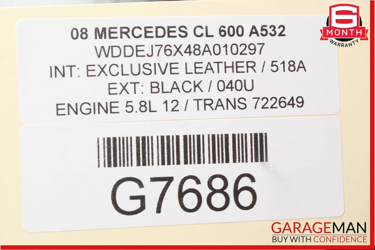 07-13 Mercedes CL600 S550 Front Left Side Dash AC A/C Air Vent Trim Grill Black