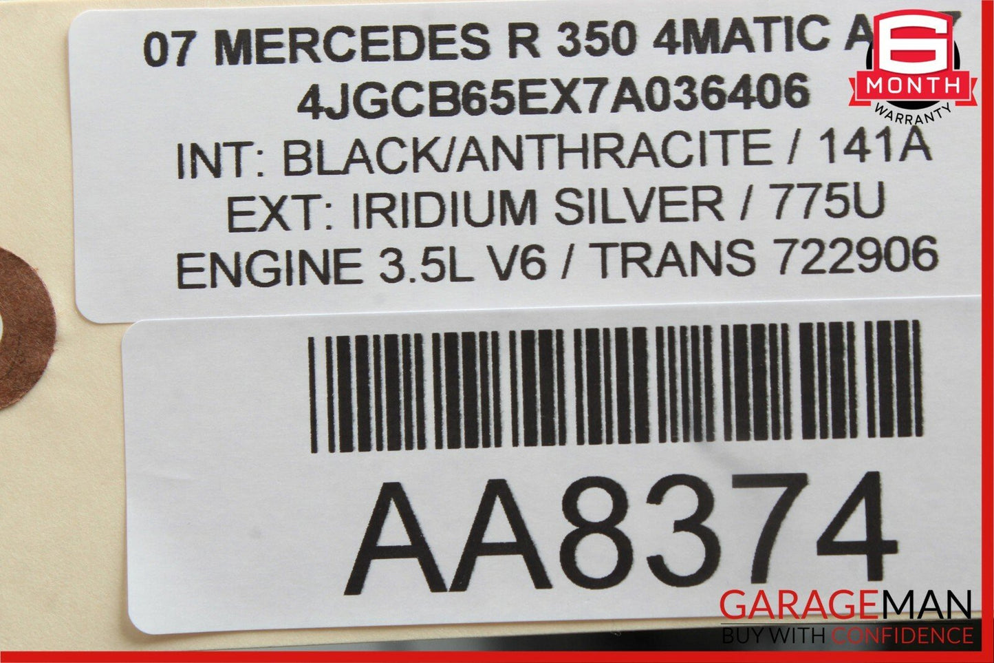 06-09 Mercedes W251 R350 R500 Rear Right Passenger Side Seat Belt Retractor OEM