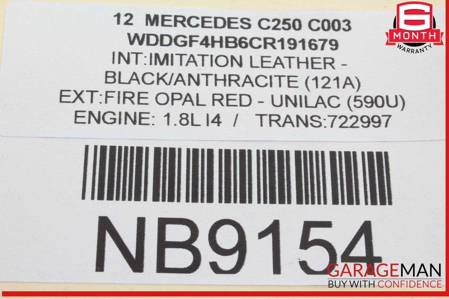 08-17 Mercedes W204 C250 C300 Trunk Lid Latch Lock Actuator 2047500185 OEM