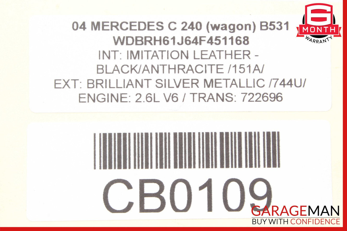 Mercedes W203 C240 CLK350 Rear Left or Right Side Upper Control Arm OEM