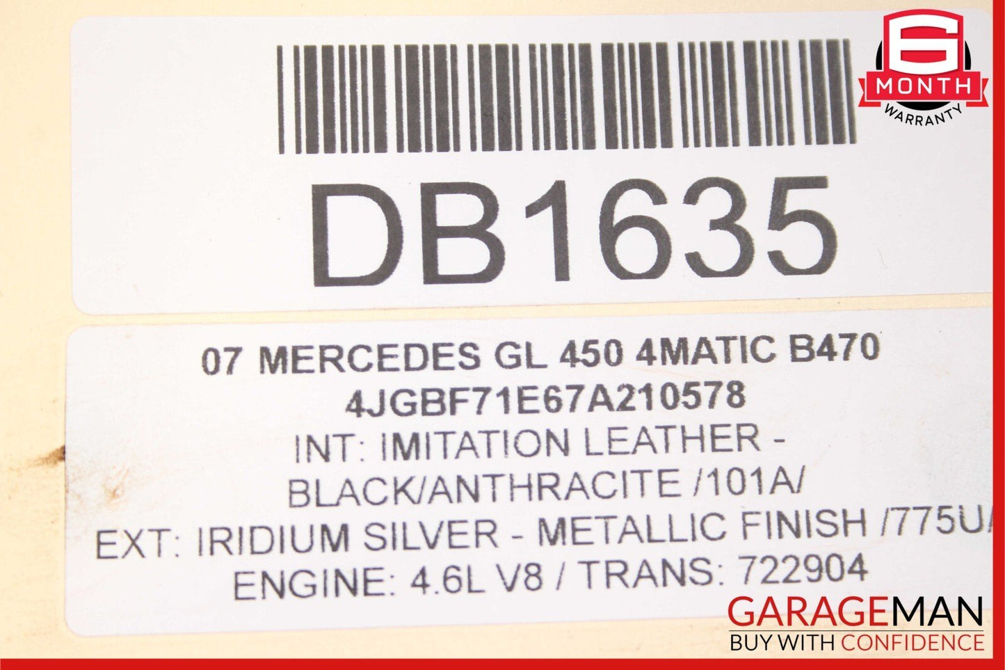 07-12 Mercedes GL450 ML550 AWD V8 7G Automatic Transmission Assy 722.904 165k