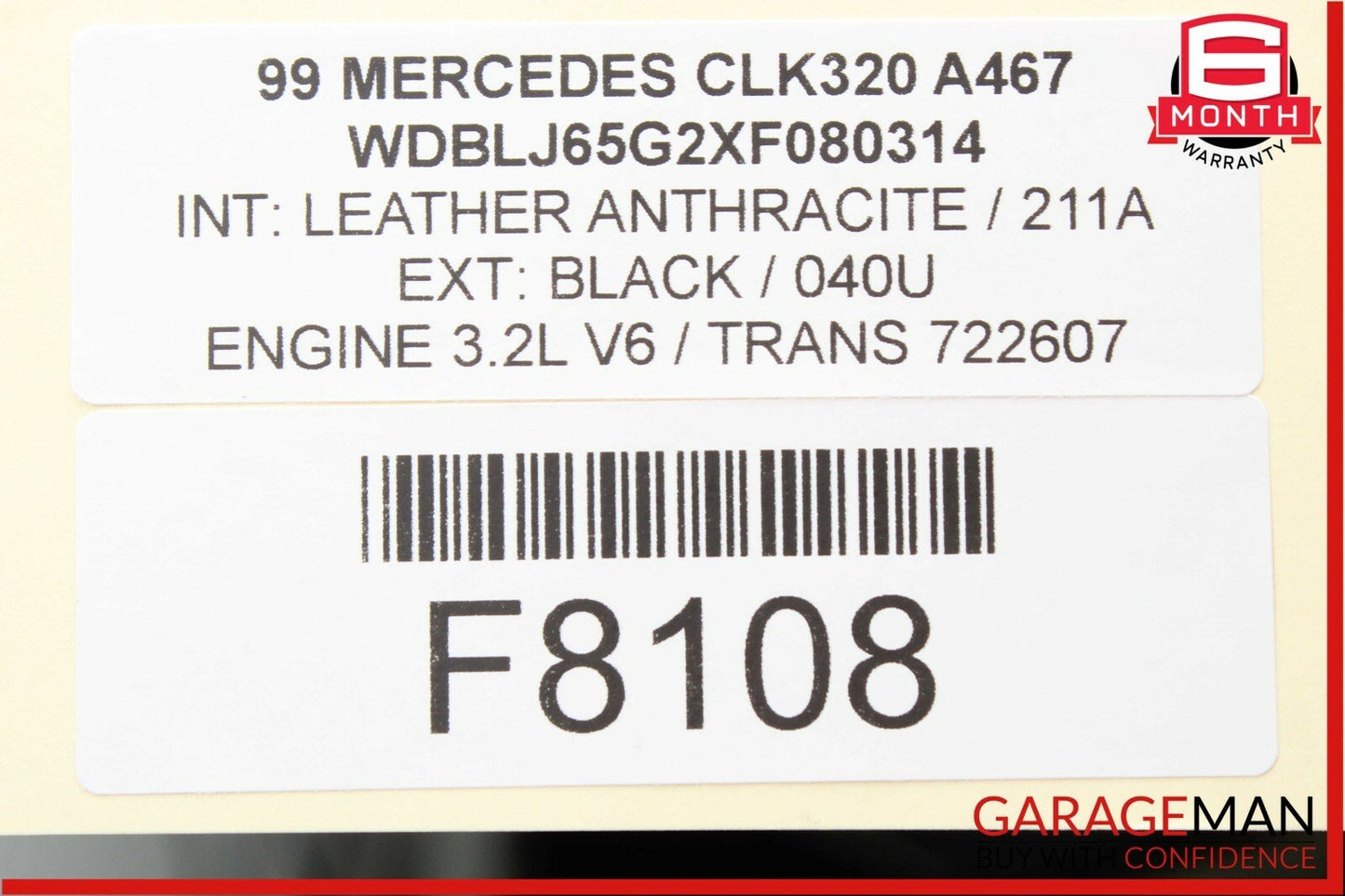 98-03 Mercedes W208 CLK320 CLK430 Hazard Light Door Lock Switch Control Panel