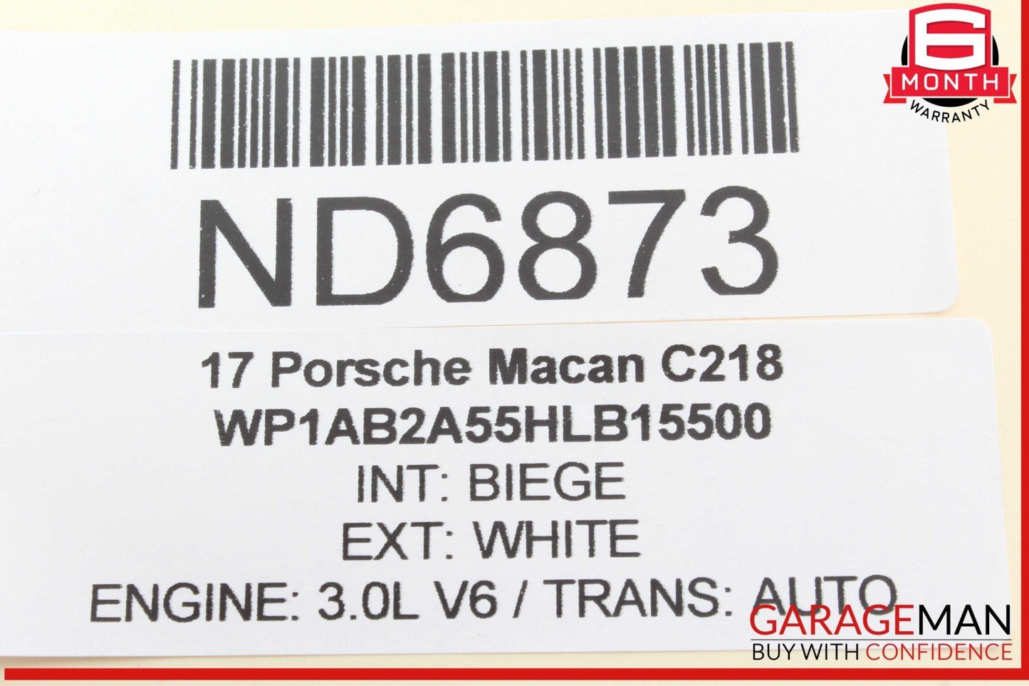 15-24 Porsche Macan 95B Rear Glass Windshield Wiper Motor 95B955711 OEM