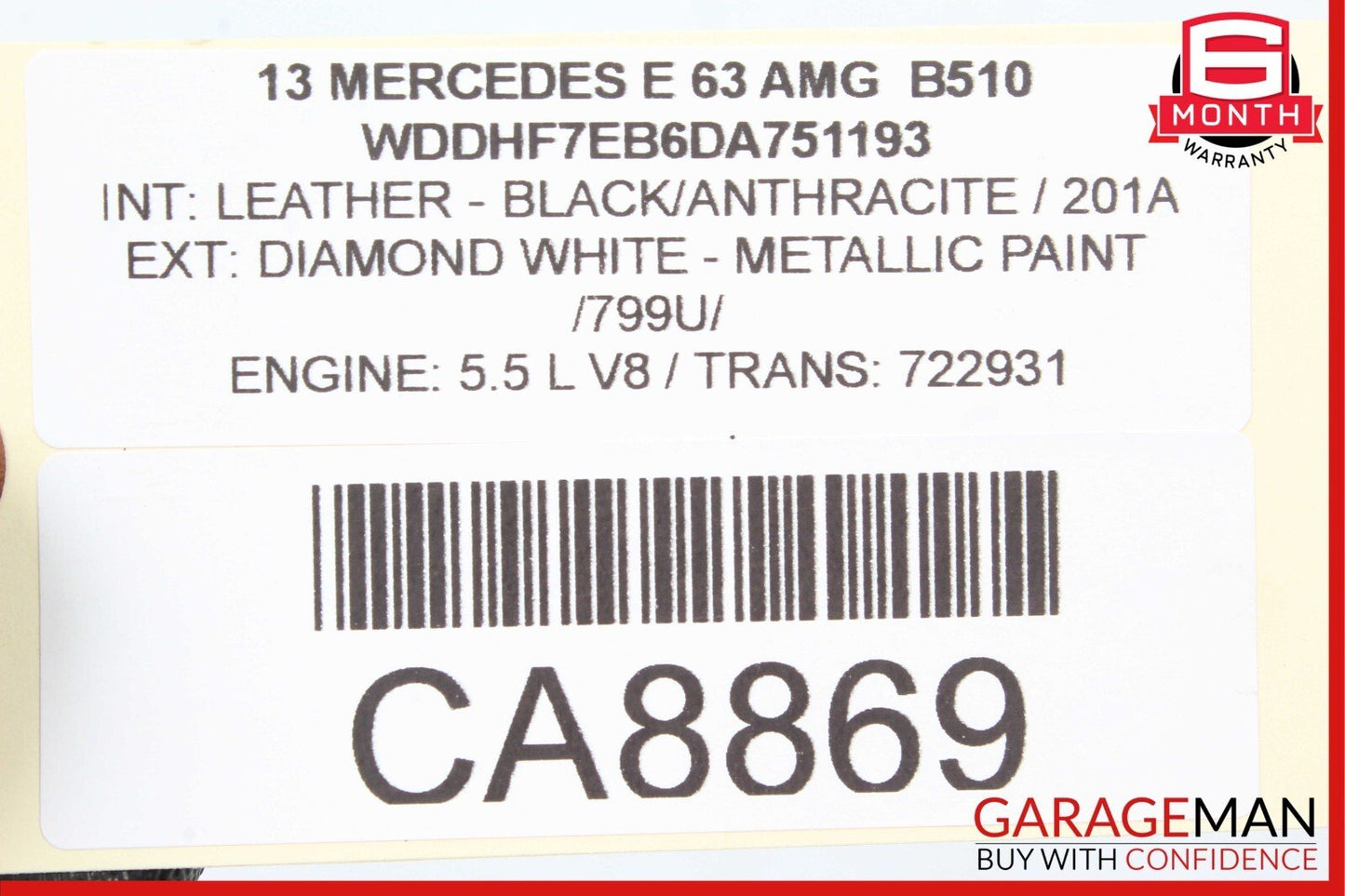 08-17 Mercedes W212 E63 AMG E350 C300 Trunk Lid Latch Lock Actuator OEM