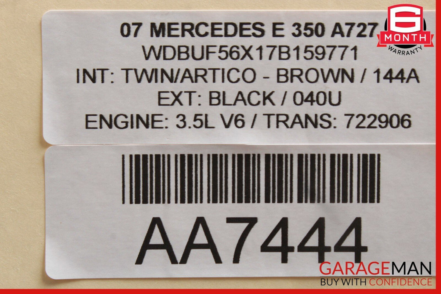 07-09 Mercedes W211 E350 E550 Rear Right Side Exhaust Muffler Tip Chrome OEM