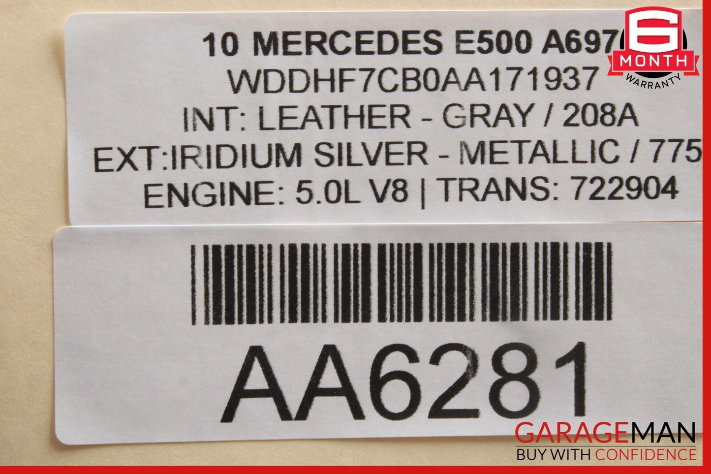 10-17 Mercedes W212 E500 Rear Right / Left Lower Control Thrust Arm OEM