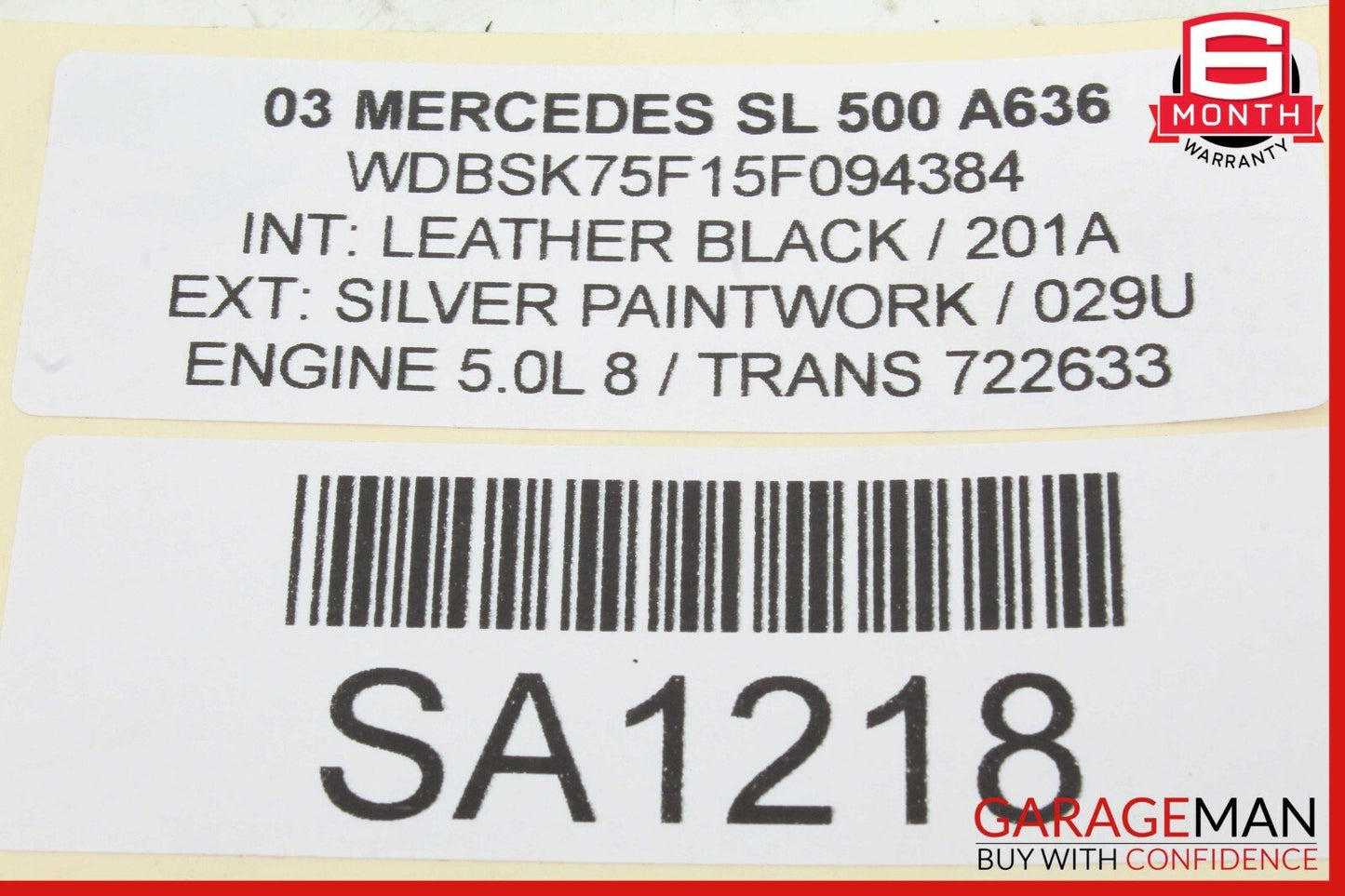 03-08 Mercedes R230 SL500 Rear Left Luggage Seat Belt Retractor Speaker Black