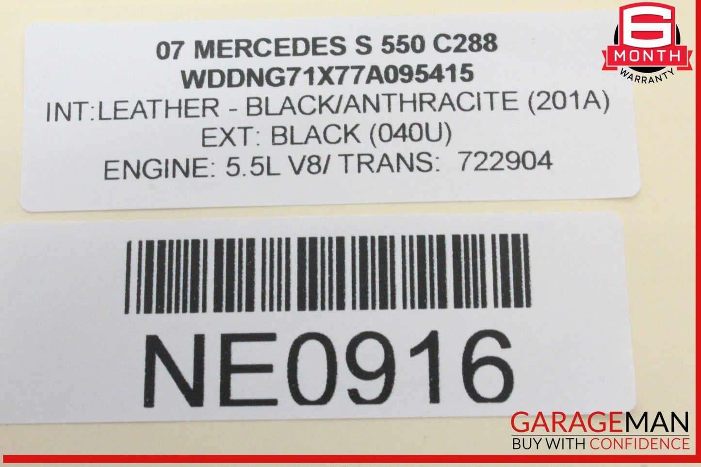 07-14 Mercedes W221 S550 S400 CL63 AMG Rear Right Door Lock Latch Actuator OEM