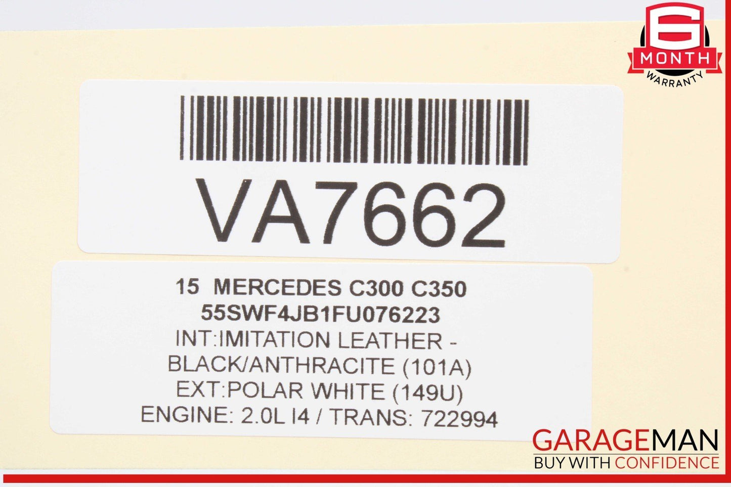 15-20 Mercedes W205 C300 Front Right Side Dashboard Dash Air Bag Airbag OEM