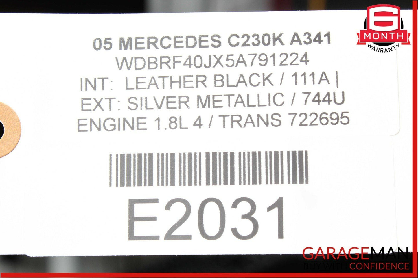 01-07 Mercedes W203 C230 Front Right Door Control Module OEM