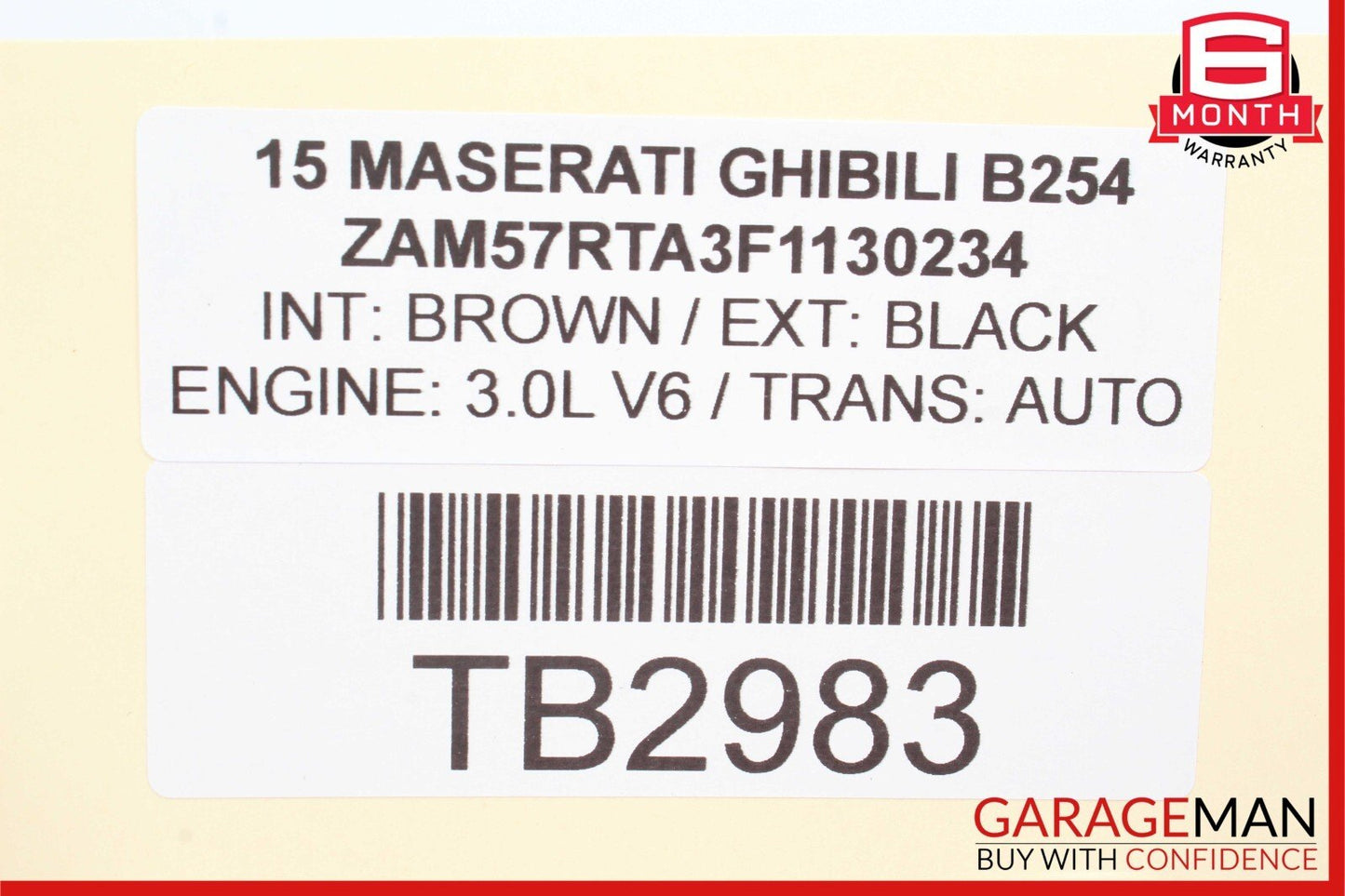 14-17 Maserati Ghibli Front Left Driver Side Mirror Door Rear View Black OEM