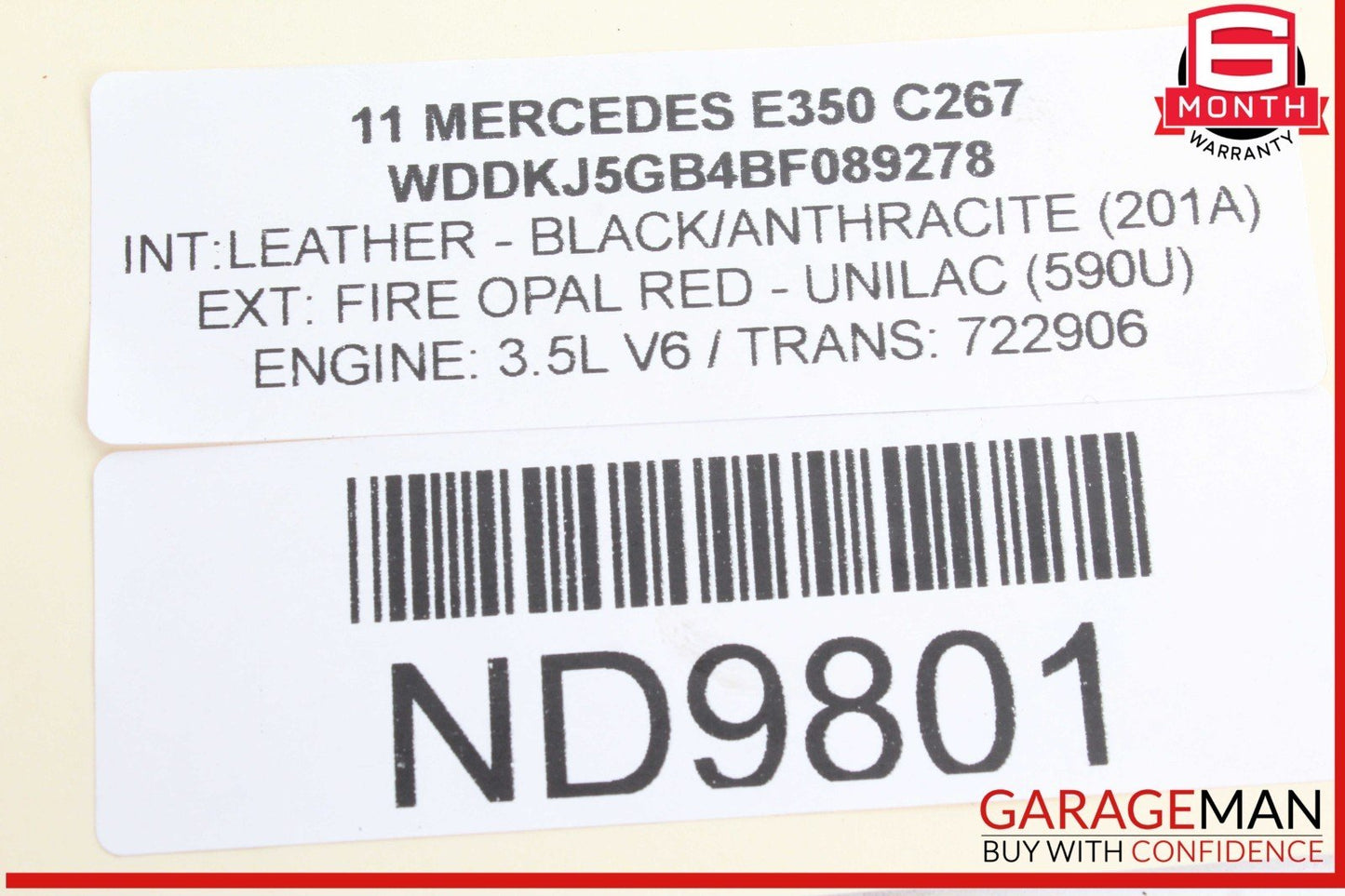 08-17 Mercedes W212 E350 C250 Rear Left or Right Side Lower Thrust Control Arm