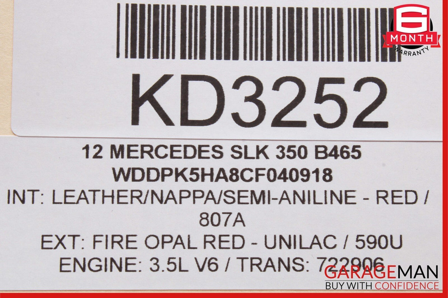 2012 Mercedes R172 SLK350 SLK250 Front Right Side Door Control Module OEM