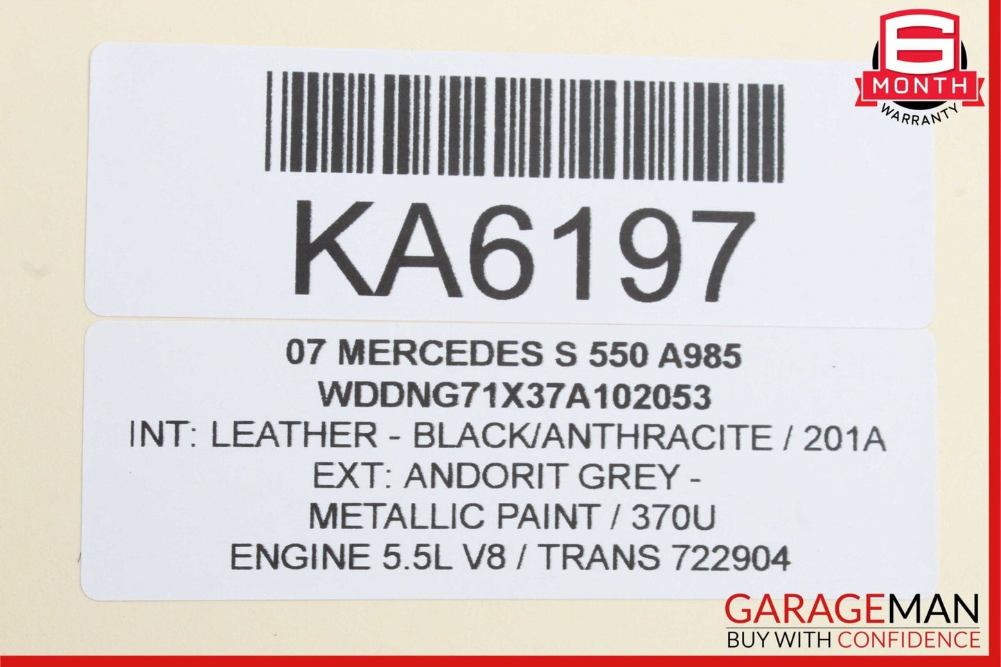 07-13 Mercedes W221 S550 Rear Right / Left Airmatic Suspension Shock Absorber