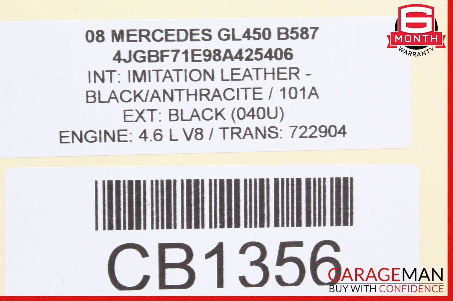 06-13 Mercedes X164 GL450 ML350 Rear Right / Left Suspension Upper Control Arm