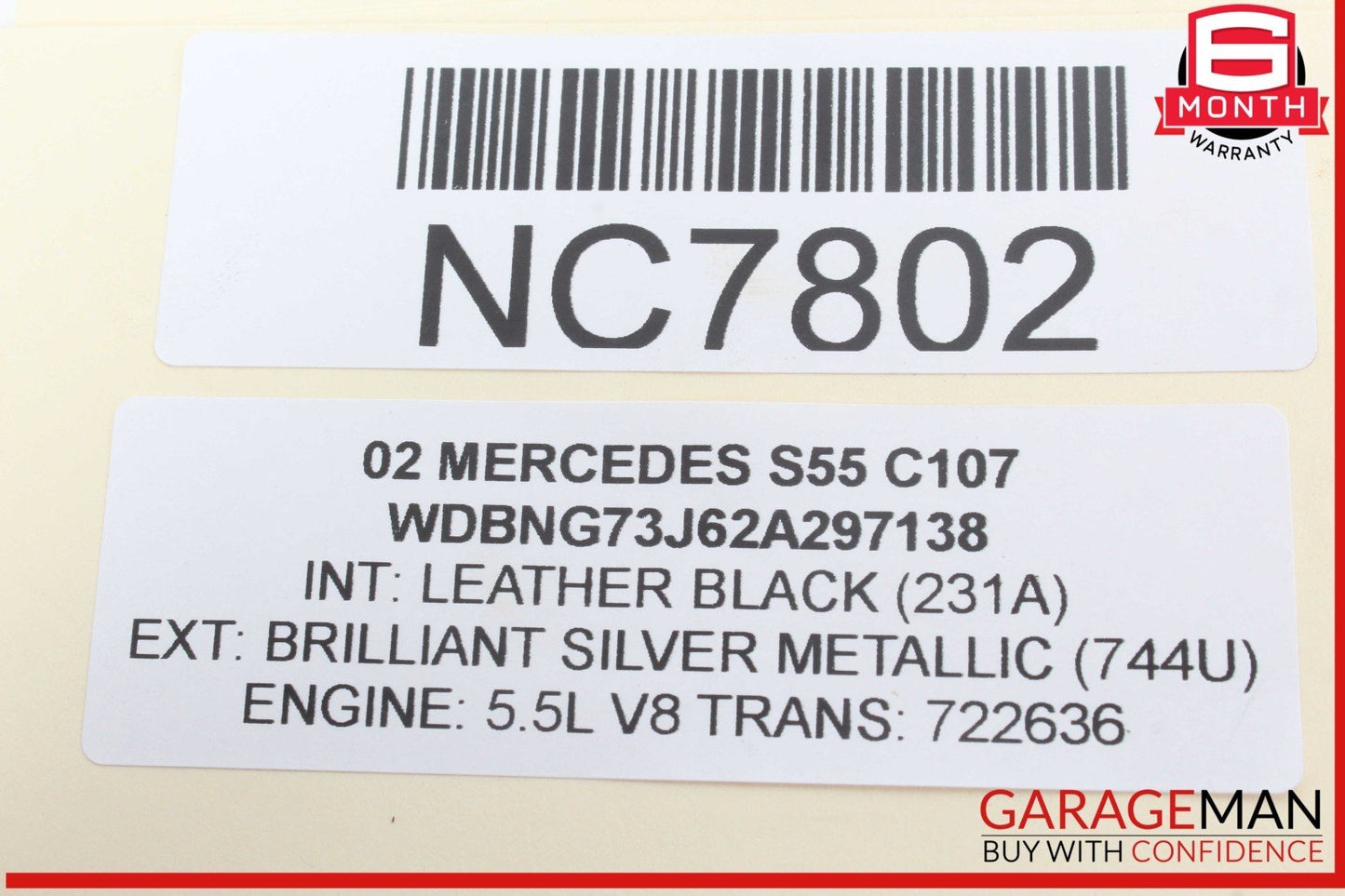 00-06 Mercedes W220 S55 AMG Steering Column Control Switches Assembly Black OEM