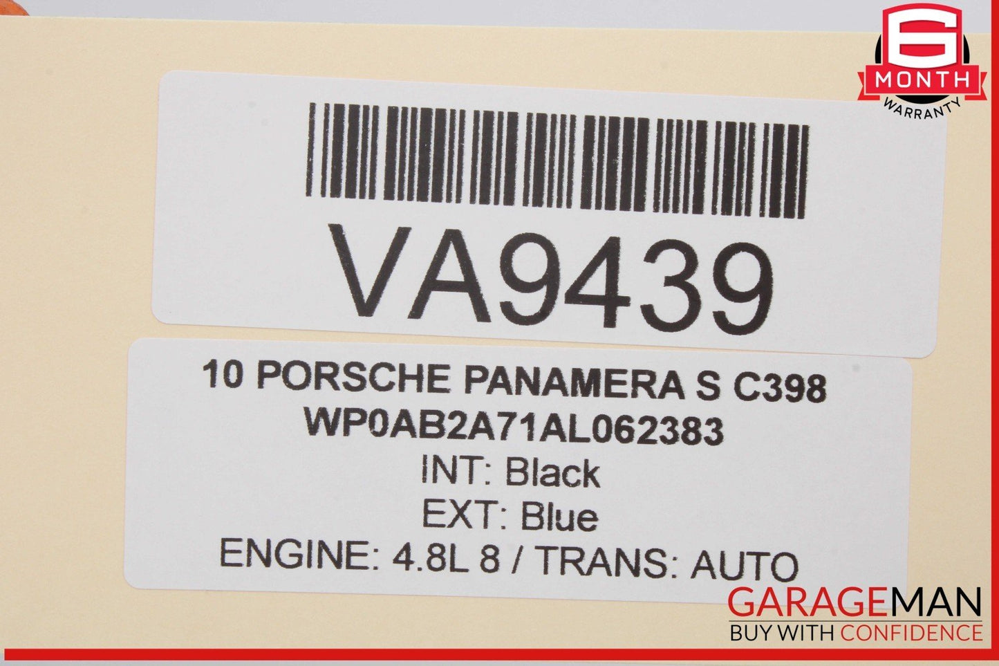 10-16 Porsche Panamera 970 Rear Left Driver Side Exterior Door Handle Blue OEM