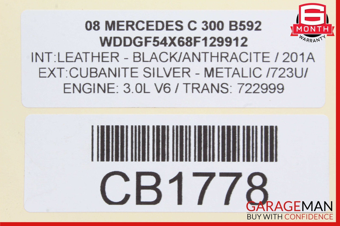 08-17 Mercedes W204 C300 CLS500 Rear Right / Left Side Upper Control Arm OEM