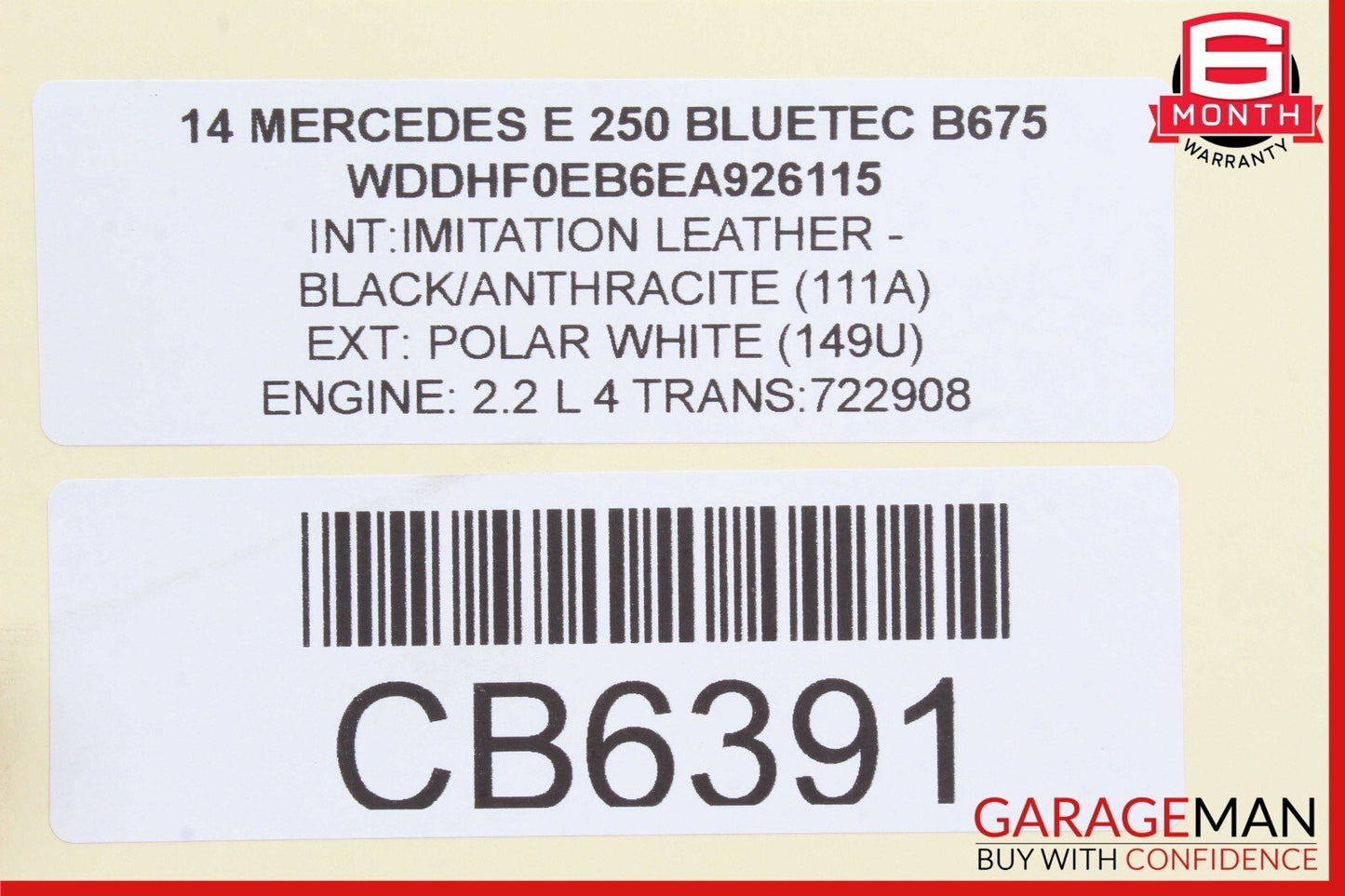 10-16 Mercedes W212 E250 E63 AMG Rear Left / Right Axle CV Half Shaft Driveshaft