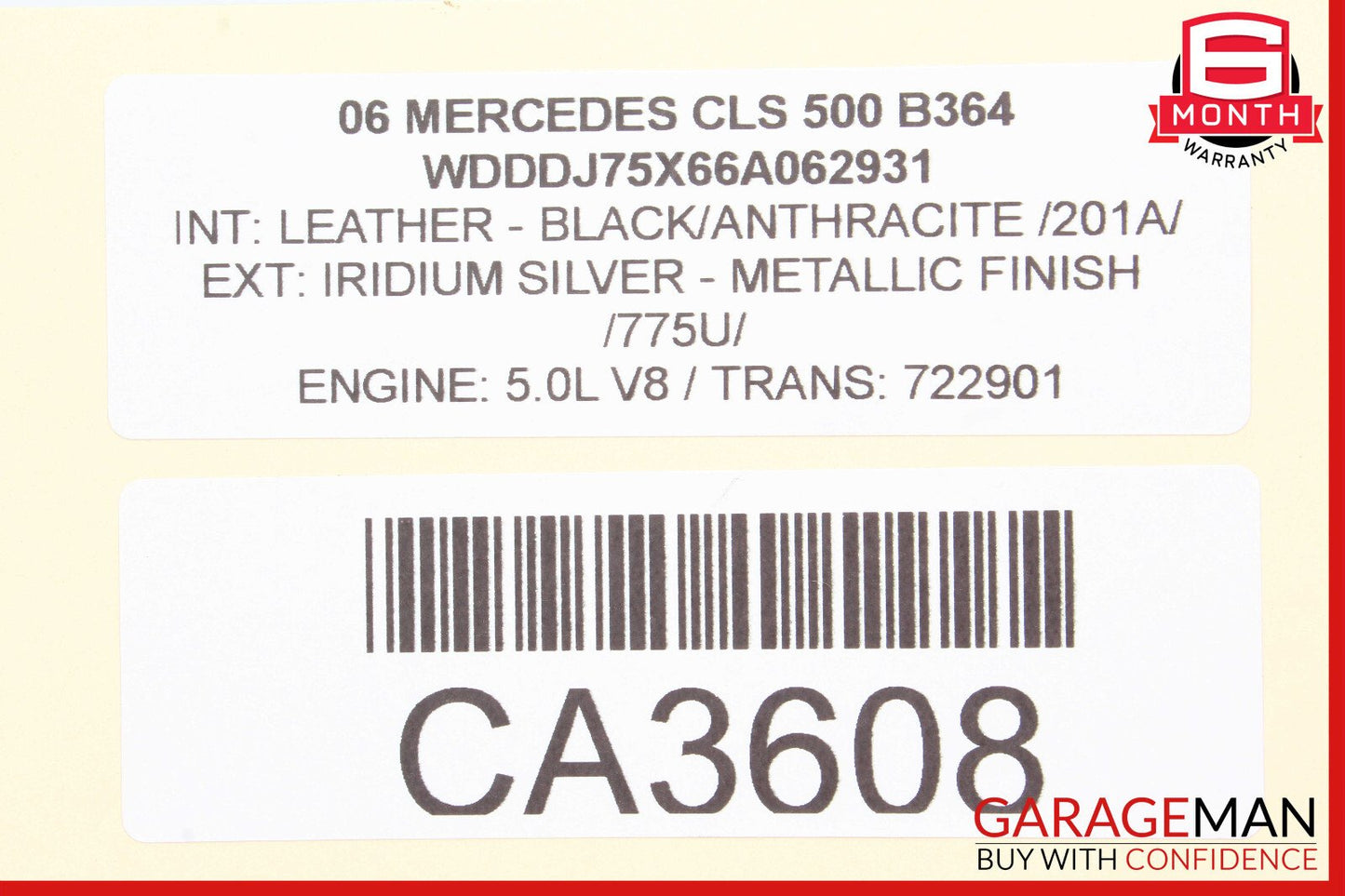 03-11 Mercedes W219 CLS500 E320 E550 RWD Front Left Lower Rearward Control Arm