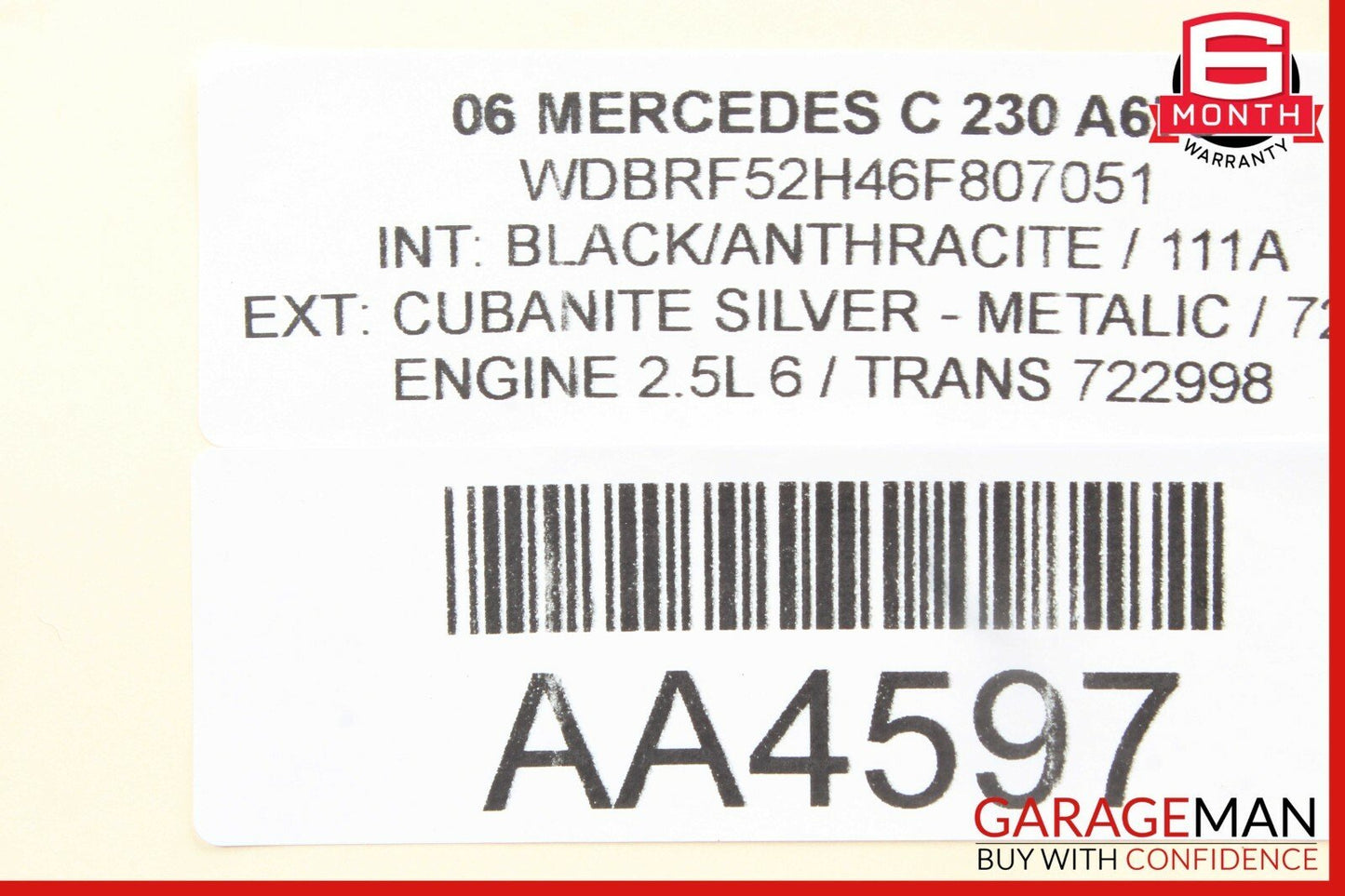 05-07 Mercedes W203 C230 C320 C350 Rare Left Side Exterior Door Handle Silver