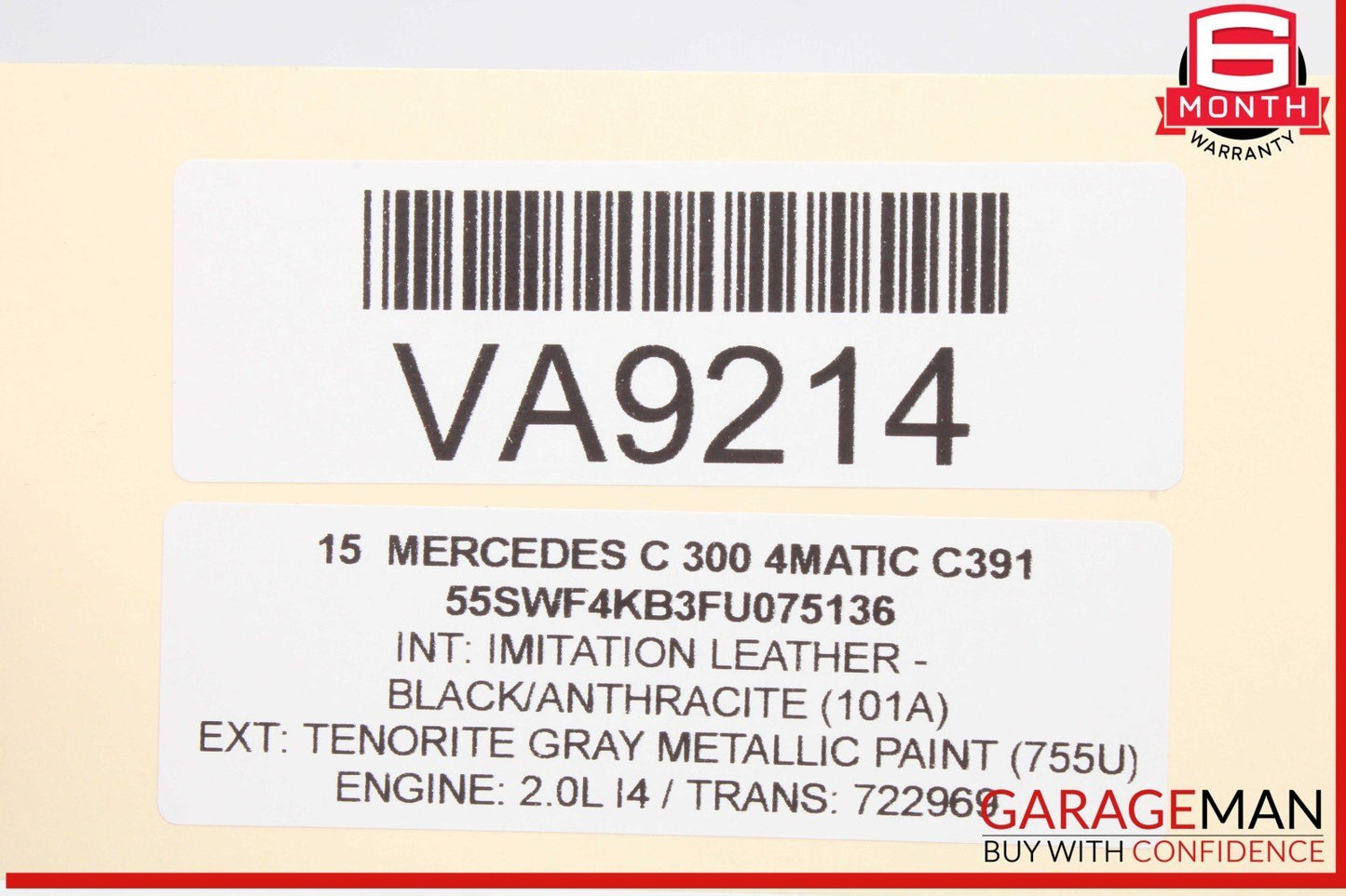 15-20 Mercedes W205 C300 4MATIC Front Left Side Dash AC Air Vent 2058303900 OEM