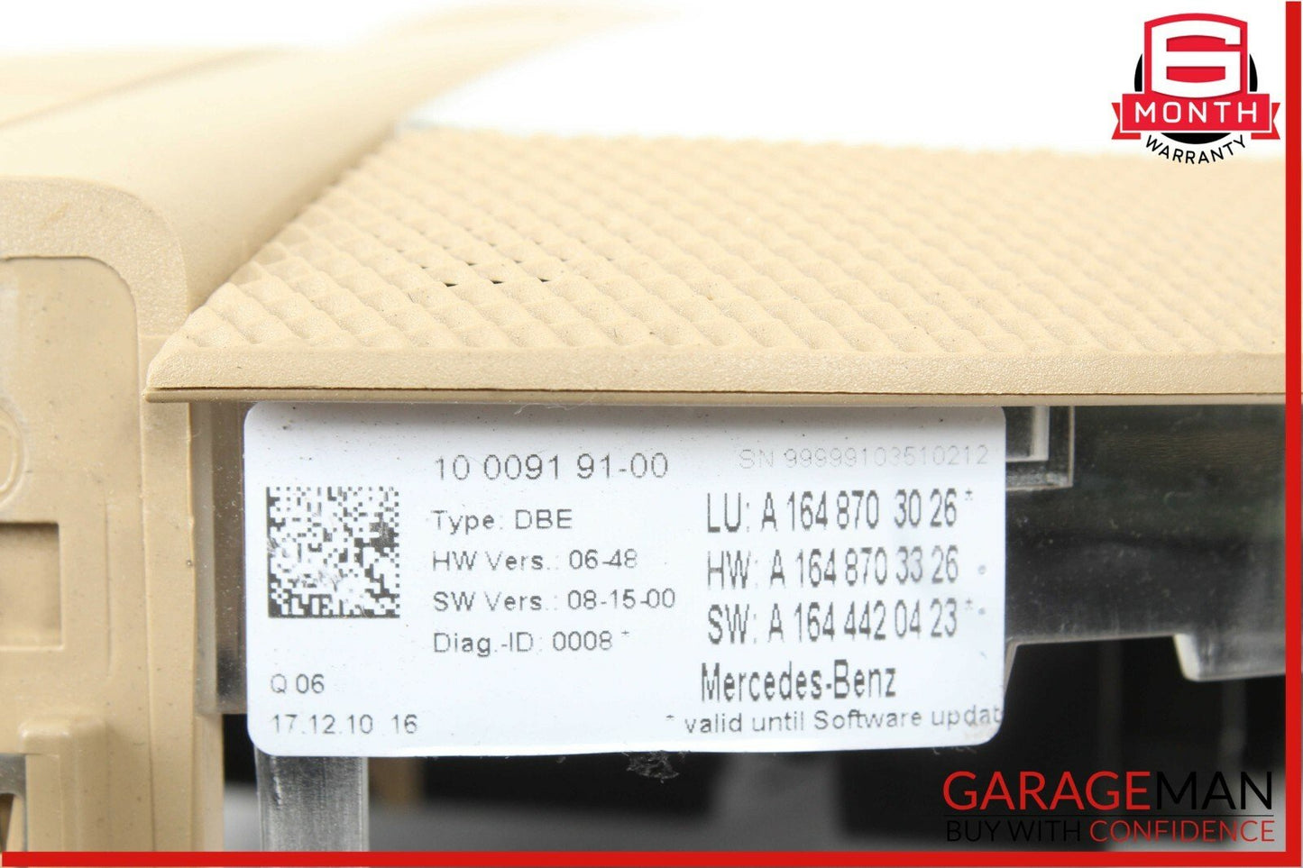 06-13 Mercedes GL450 ML550 GL550 Front Overhead Dome Light Lamp Brown