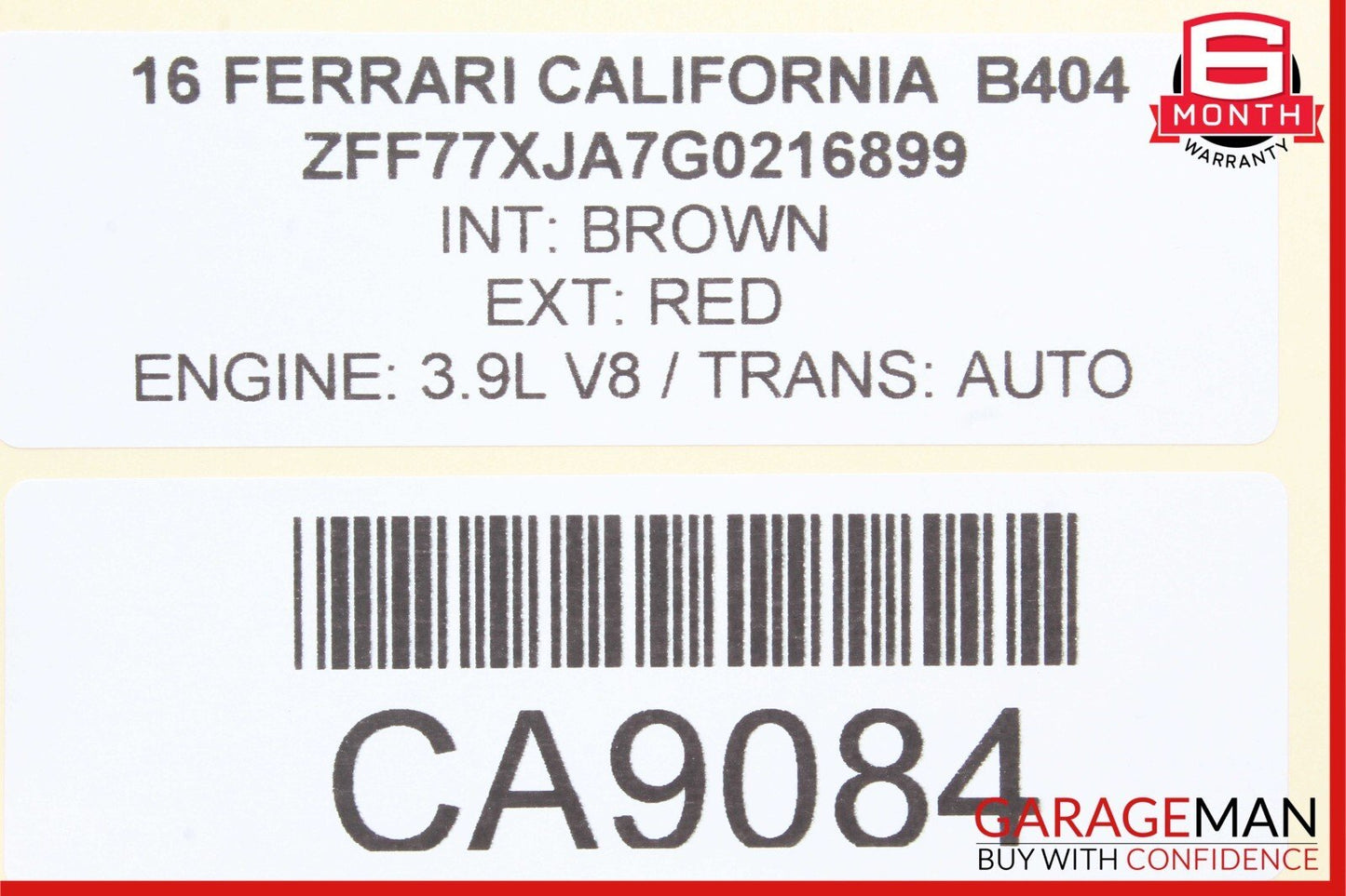 15-18 Ferrari California T Rear Right Passenger Upper Trim Cover Panel Black OEM