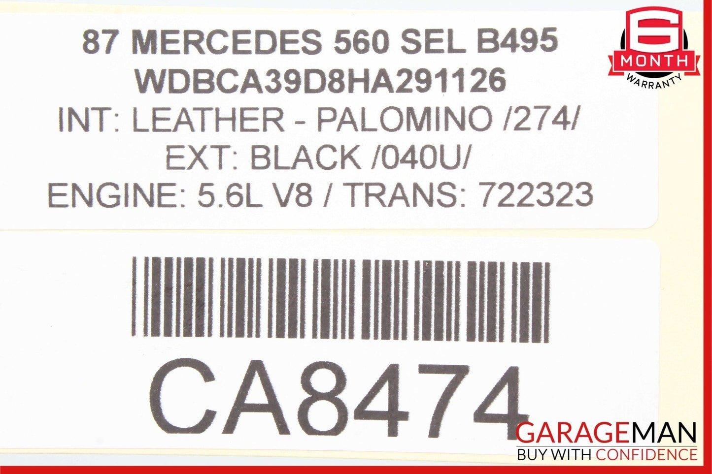 86-91 Mercedes W126 560SEL 560SEC Front Right or Left Side Control Arm OEM