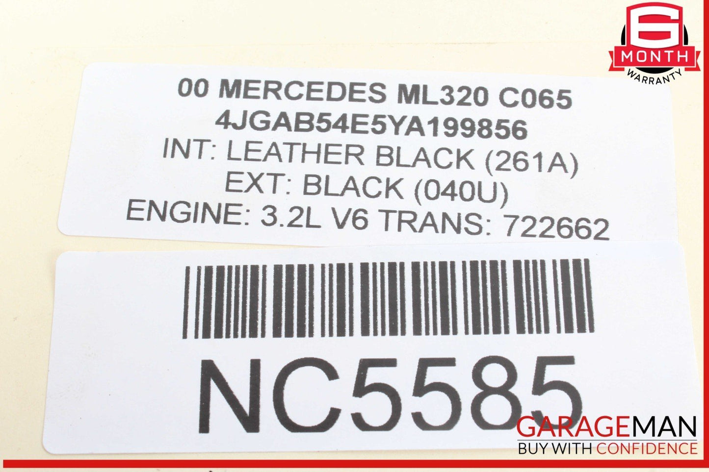 98-05 Mercedes W163 ML320 ML350 ML500 Axle CV Half Shaft Rear Right or Left OEM
