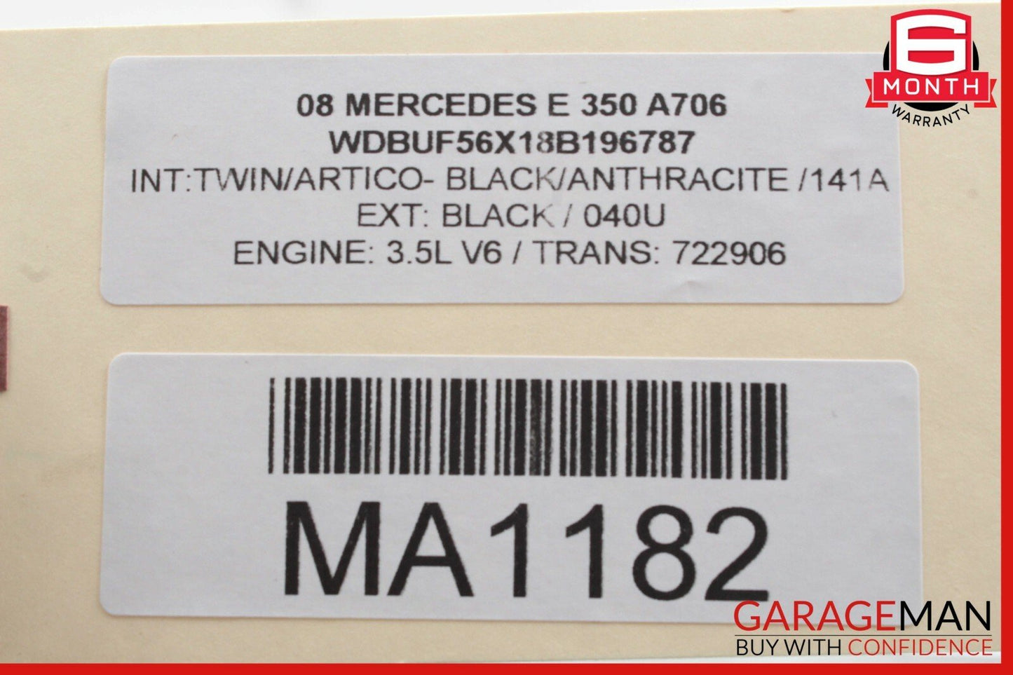 06-09 Mercedes W211 E350 R350 ML550 Seat Weight Sensor Control Module OEM