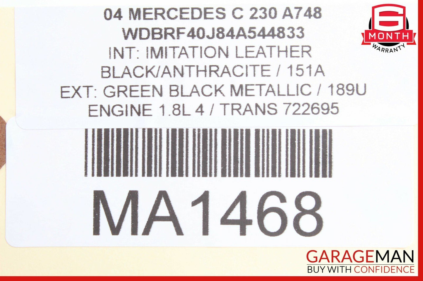 01-07 Mercedes W203 C230 Front Right Passenger Side Door Control Module Unit OEM