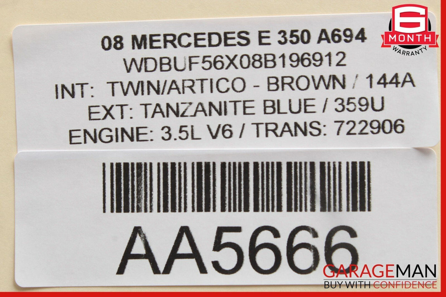 06-11 Mercedes W211 E350 CLS350 Rear Right Passenger Side Door Control Module