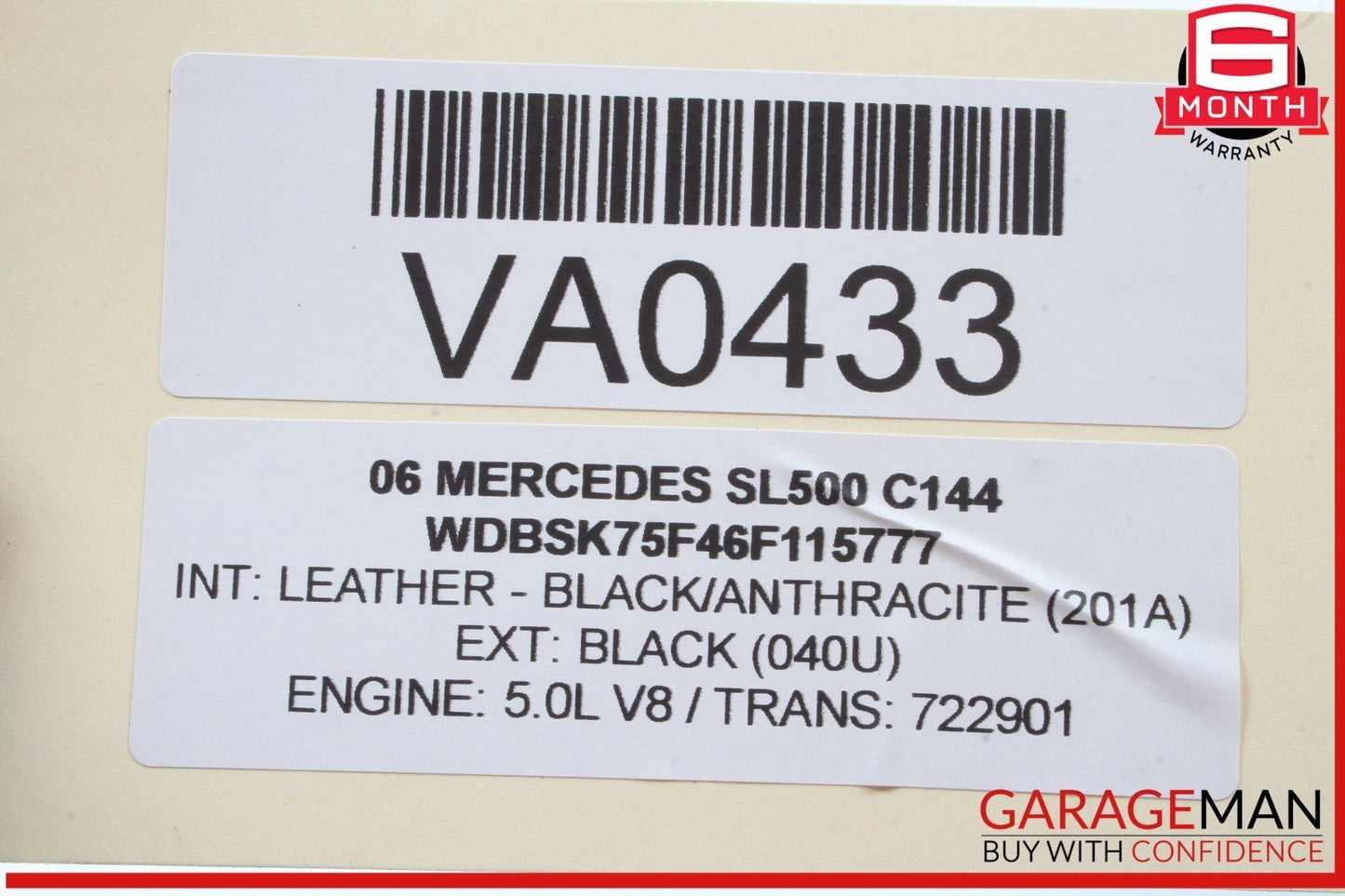 03-12 Mercedes R230 SL500 SL600 Right Passenger Side Door Control Module OEM