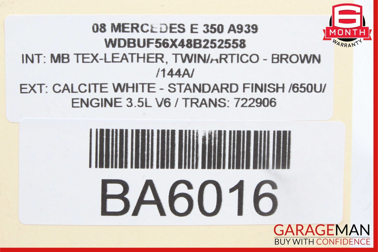 03-09 Mercedes W211 E350 Rear Left Exterior Door Handle Assembly Calcite White