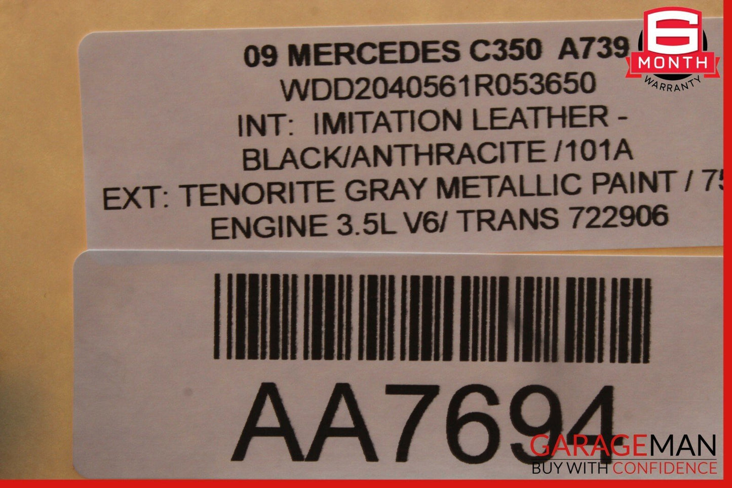 08-14 Mercedes W204 C350 Front Left Side Door Lock Latch Actuator 2048904167 OEM