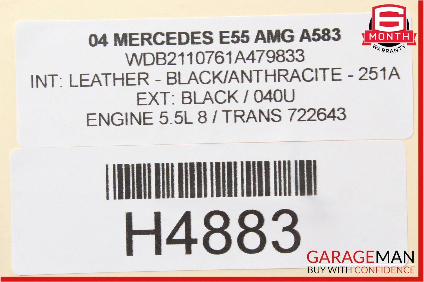 03-06 Mercedes W211 E55 Front Right & Left Shock Absorber Coil Spring Set of 2