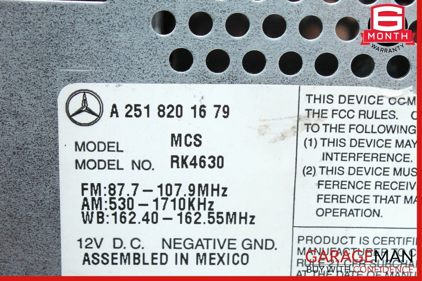 06-08 MERCEDES W251 R350 COMMAND HEAD UNIT NAVIGATION RADIO CD PLAYER Q2 RK4630