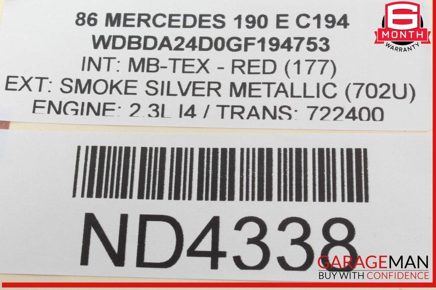 84-93 Mercedes W201 190E 190D Anti Theft Alarm Control Module 1268200826 OEM